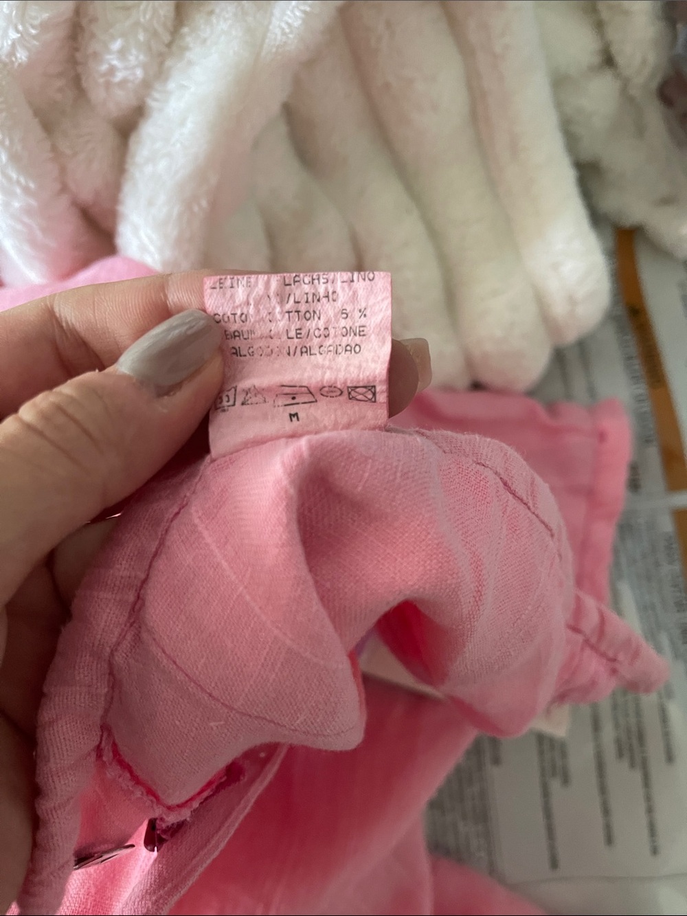 Pink Drawstring Linen Pants - Picture 11 of 11